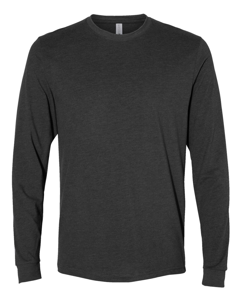 Next Level Unisex Sueded Long Sleeve Tee - 6411 Heather Charcoal