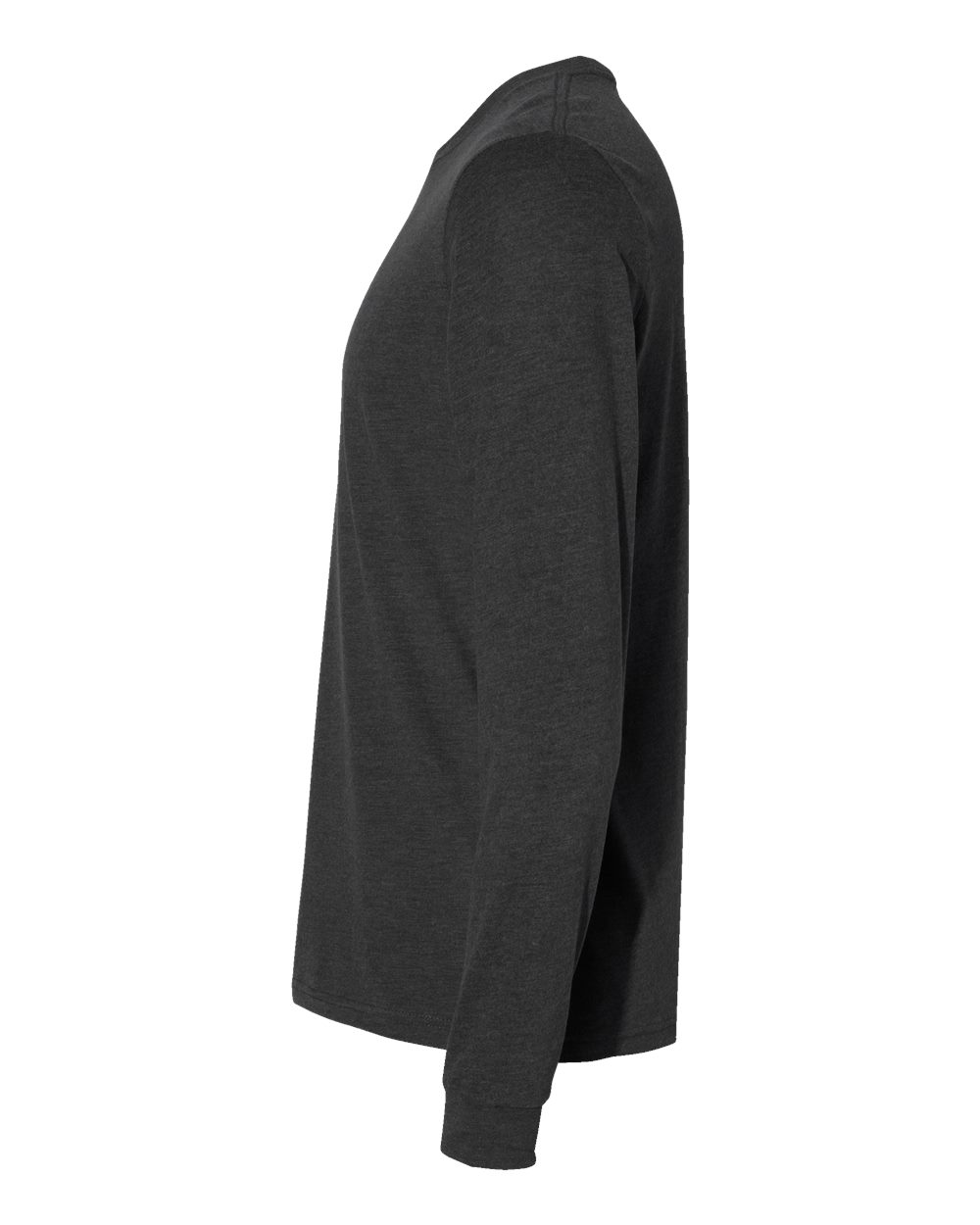 Next Level Unisex Sueded Long Sleeve Tee - 6411 Heather Charcoal
