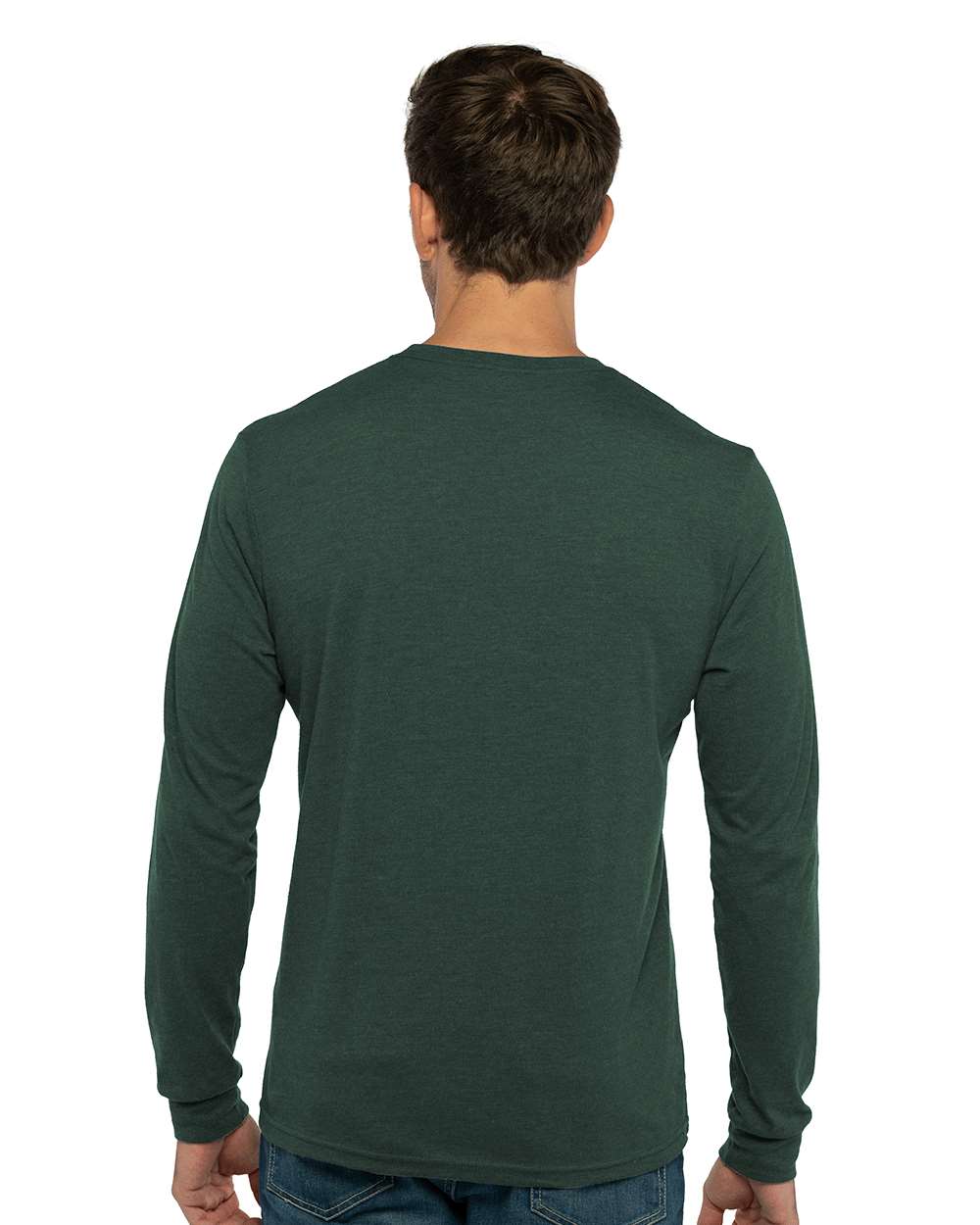 Next Level Unisex Sueded Long Sleeve Tee - 6411 Heather Forest Green