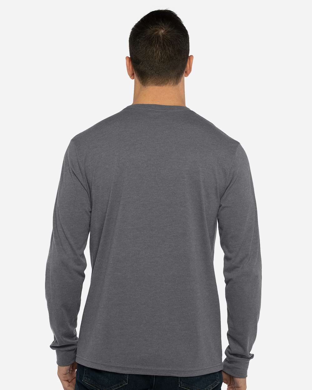 Next Level Unisex Sueded Long Sleeve Tee - 6411 Heather Metal