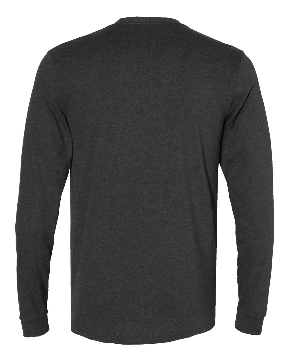 Next Level Unisex Sueded Long Sleeve Tee - 6411 Heather Charcoal