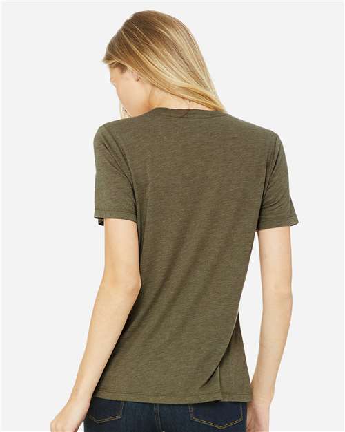 BELLA + CANVAS Women’s Relaxed Fit Triblend Tee - 6413 Olive Triblend