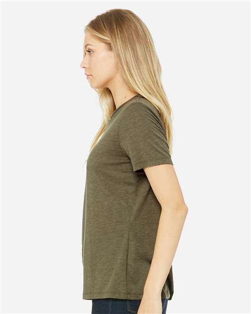 BELLA + CANVAS Women’s Relaxed Fit Triblend Tee - 6413 Olive Triblend
