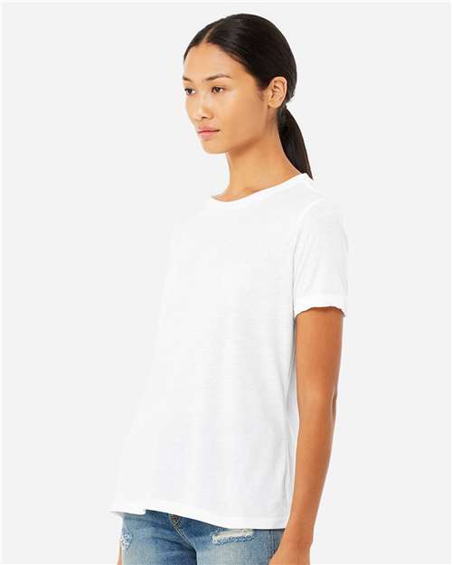 BELLA + CANVAS Women’s Relaxed Fit Triblend Tee - 6413 Solid White Triblend
