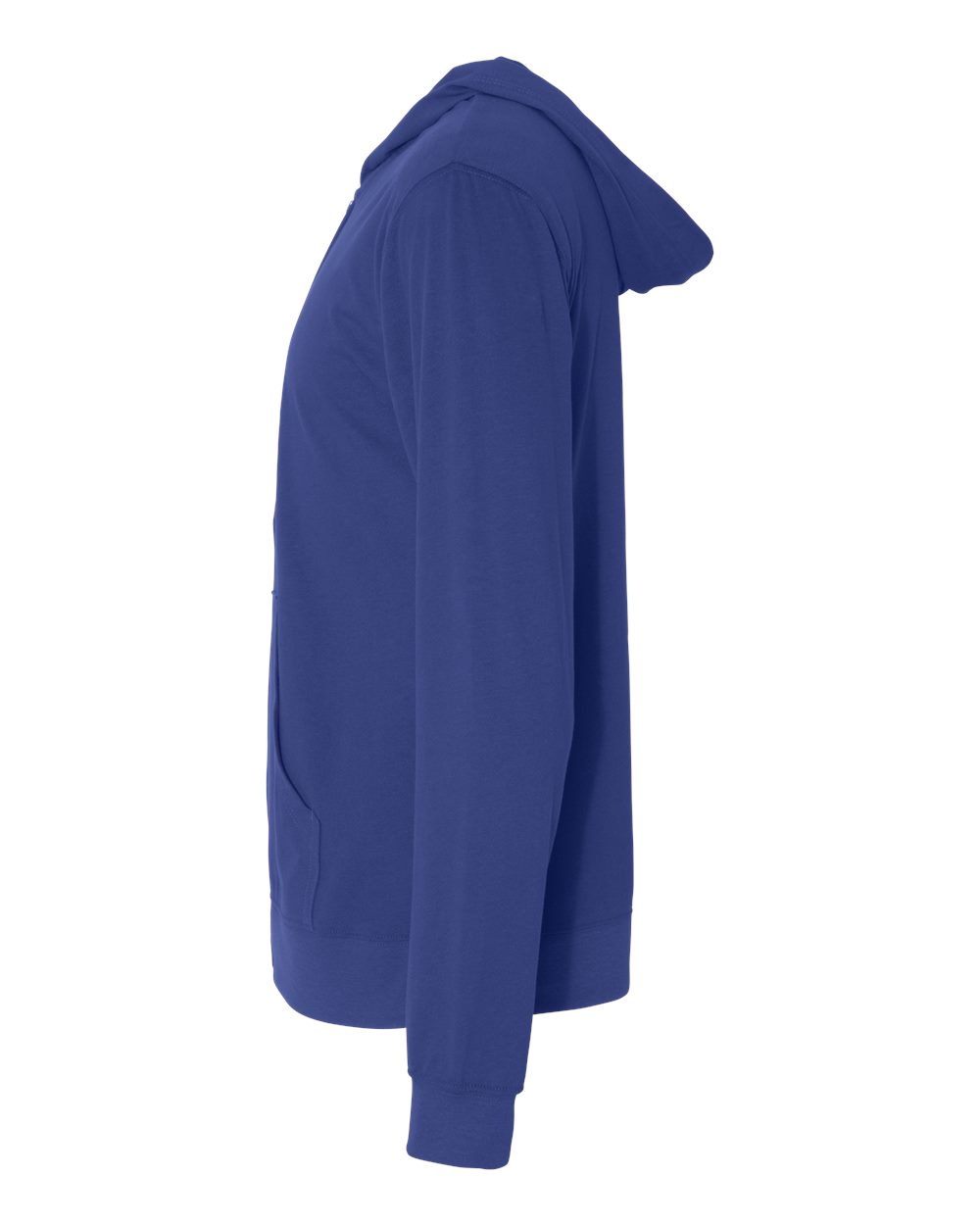 Next Level Unisex Sueded Long Sleeve Hooded Full-Zip T-Shirt - 6491 Royal