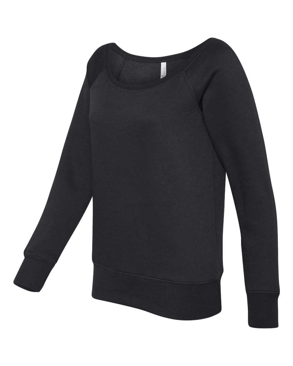 BELLA + CANVAS Women’s Sponge Fleece Wide Neck Sweatshirt - 7501 Black