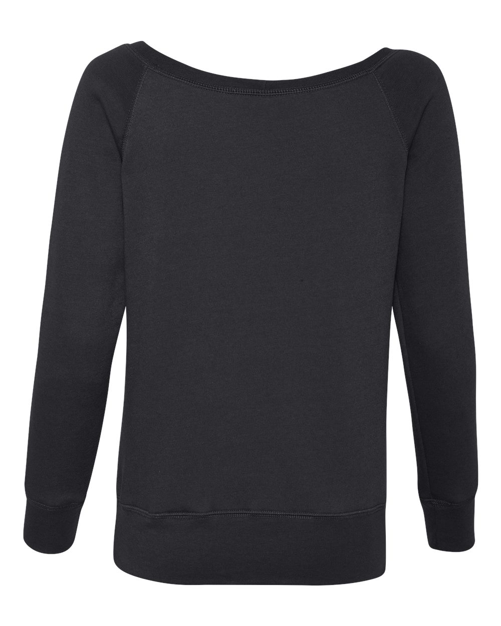 BELLA + CANVAS Women’s Sponge Fleece Wide Neck Sweatshirt - 7501 Black