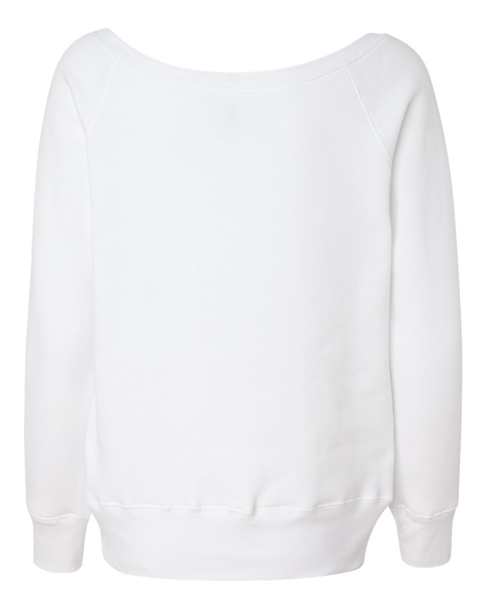 BELLA + CANVAS Women’s Sponge Fleece Wide Neck Sweatshirt - 7501 Solid White Triblend