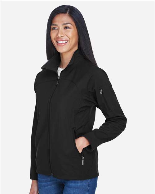 North End Women's 3-Layer Fleece Performance Soft Shell Jacket - 78034 Black