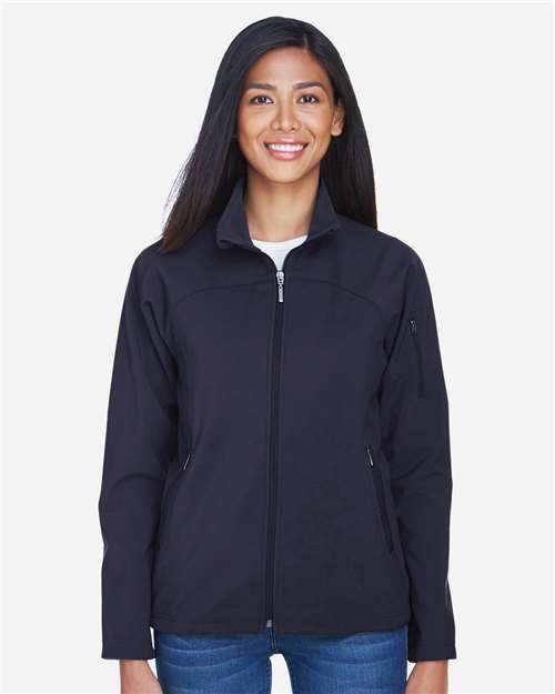 North End Women's 3-Layer Fleece Performance Soft Shell Jacket - 78034 Midnight Navy