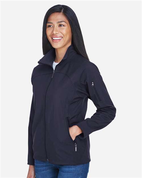 North End Women's 3-Layer Fleece Performance Soft Shell Jacket - 78034 Midnight Navy