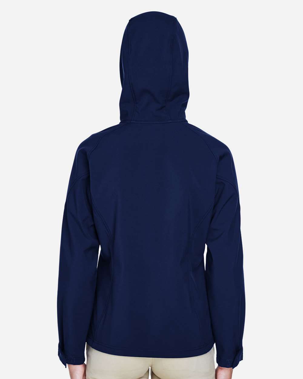 North End Women's Prospect Two-Layer Fleece Bonded Soft Shell Hooded Jacket - 78166 Classic Navy