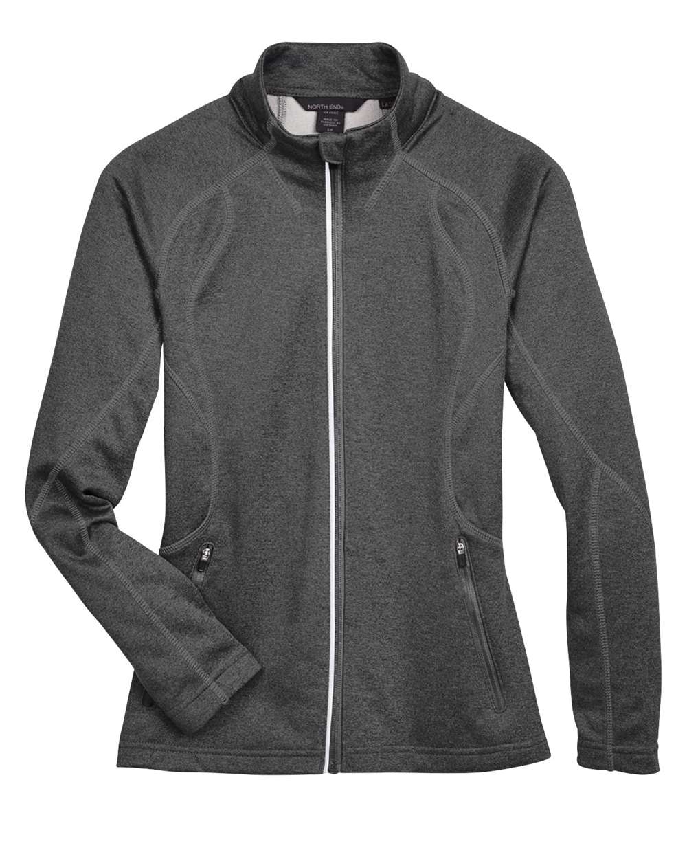 North End Women's Gravity Performance Fleece Jacket - 78174 Carbon Heather