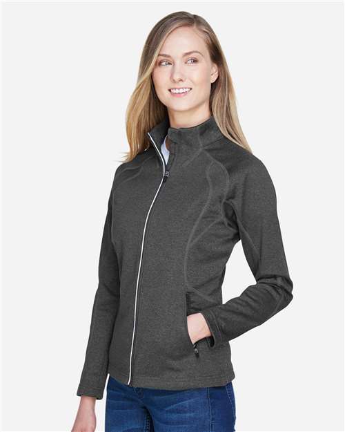 North End Women's Gravity Performance Fleece Jacket - 78174 Carbon Heather