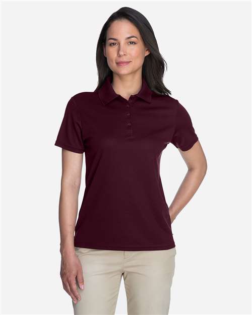 Core365 Women's Origin Performance Piqué Polo - 78181 Burgundy