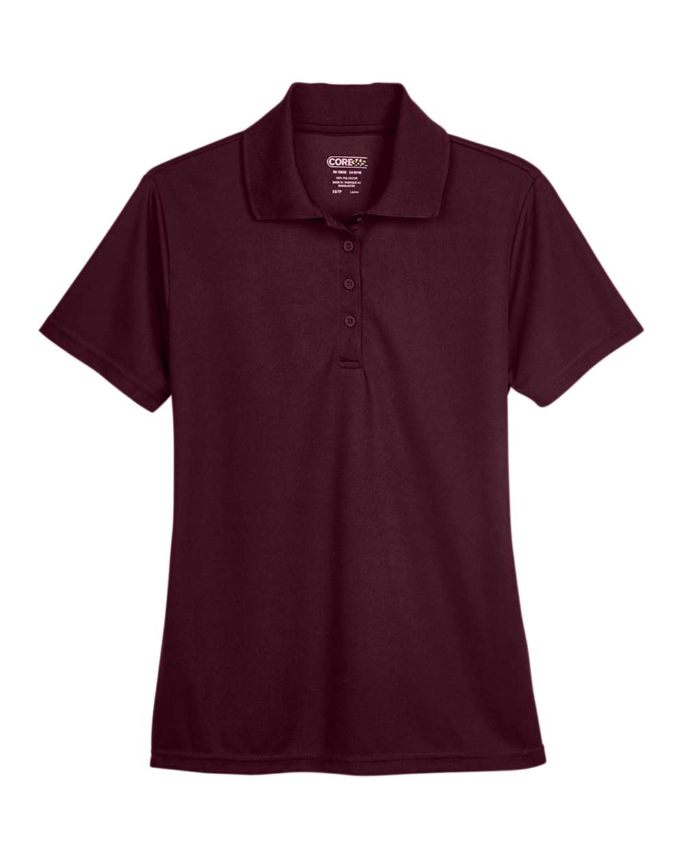 Core365 Women's Origin Performance Piqué Polo - 78181 Burgundy