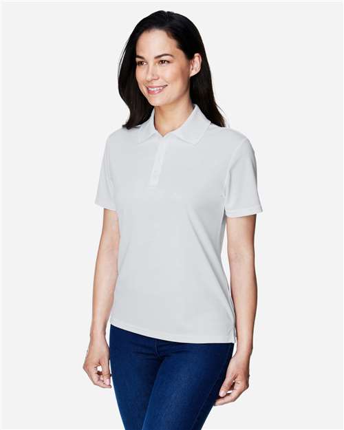 Core365 Women's Origin Performance Piqué Polo - 78181 Platinum