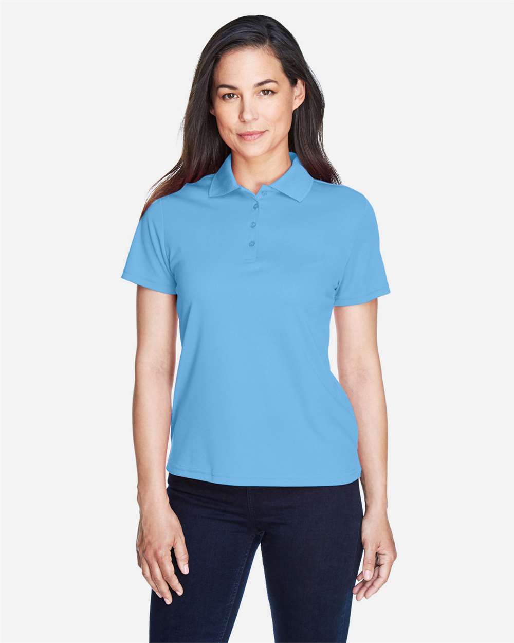 Core365 Women's Origin Performance Piqué Polo - 78181 Columbia Blue