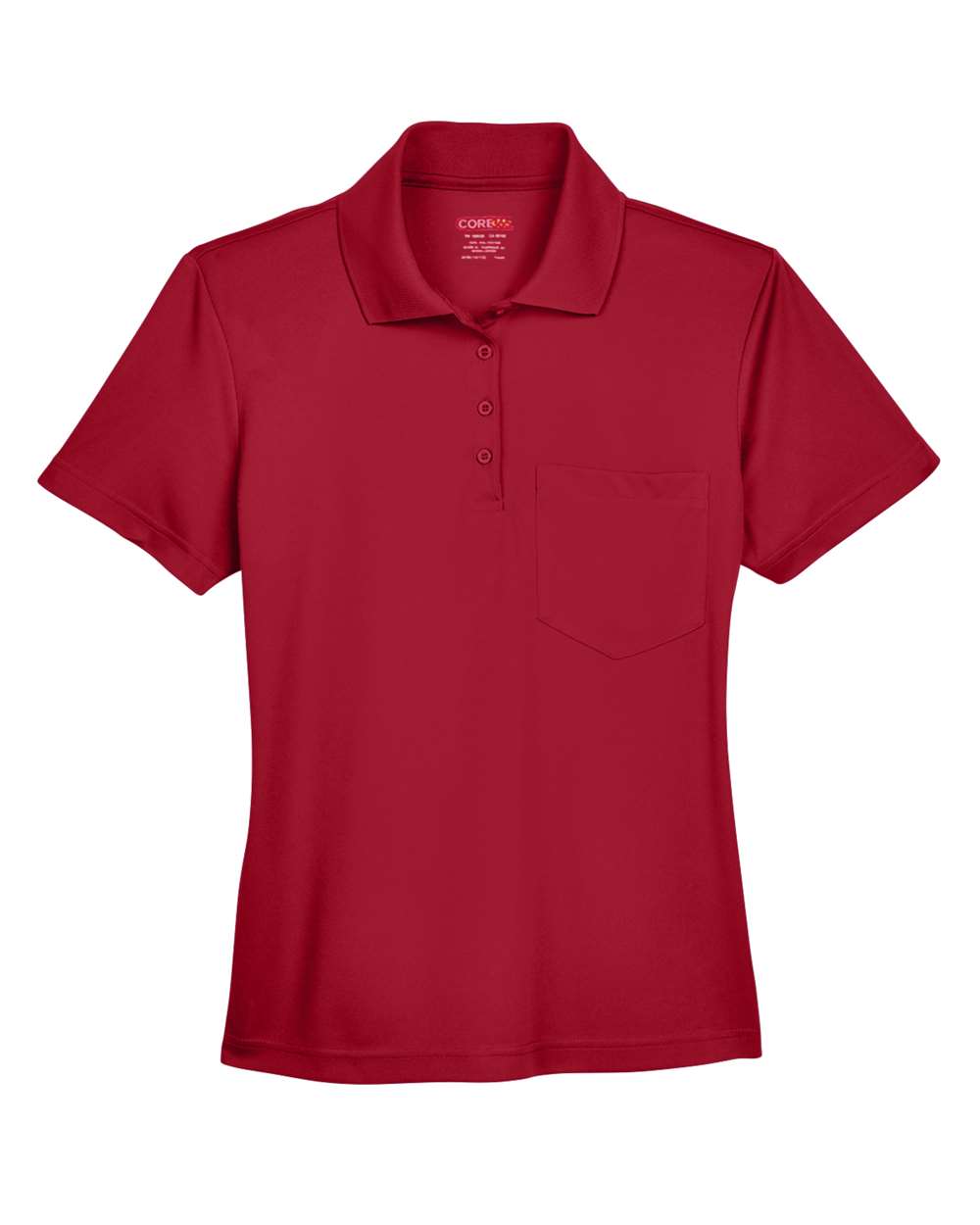 Core365 Women's Origin Performance Piqué Polo with Pocket - 78181P Classic Red