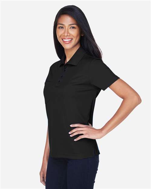 Core365 Women's Origin Performance Piqué Polo with Pocket - 78181P Black