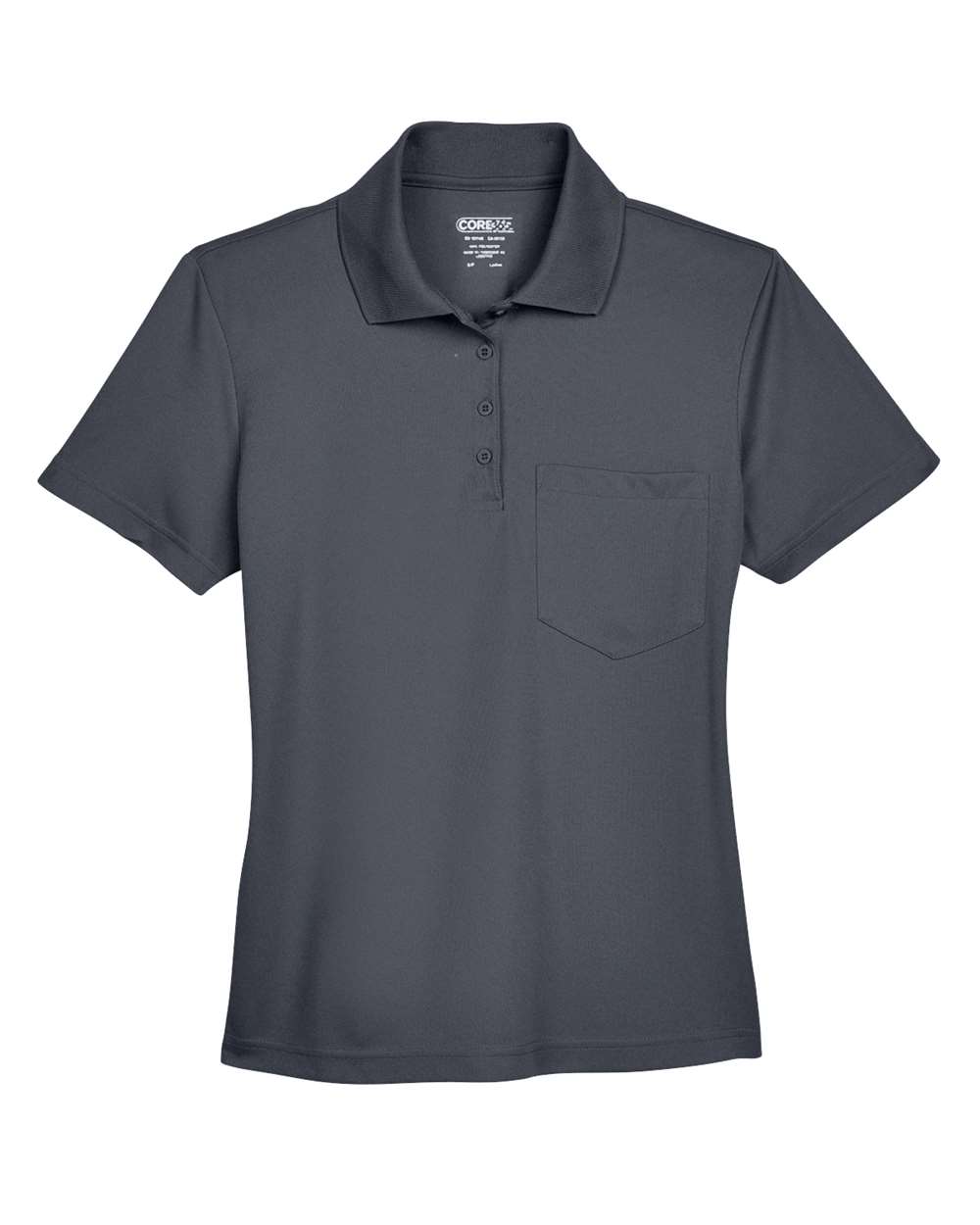 Core365 Women's Origin Performance Piqué Polo with Pocket - 78181P Carbon