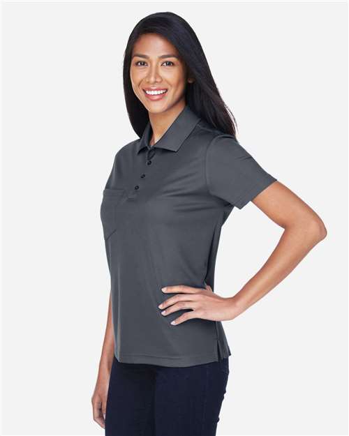 Core365 Women's Origin Performance Piqué Polo with Pocket - 78181P Carbon
