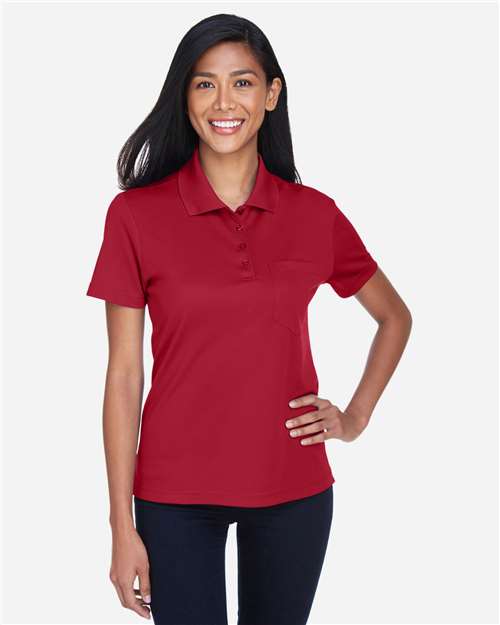 Core365 Women's Origin Performance Piqué Polo with Pocket - 78181P Classic Red