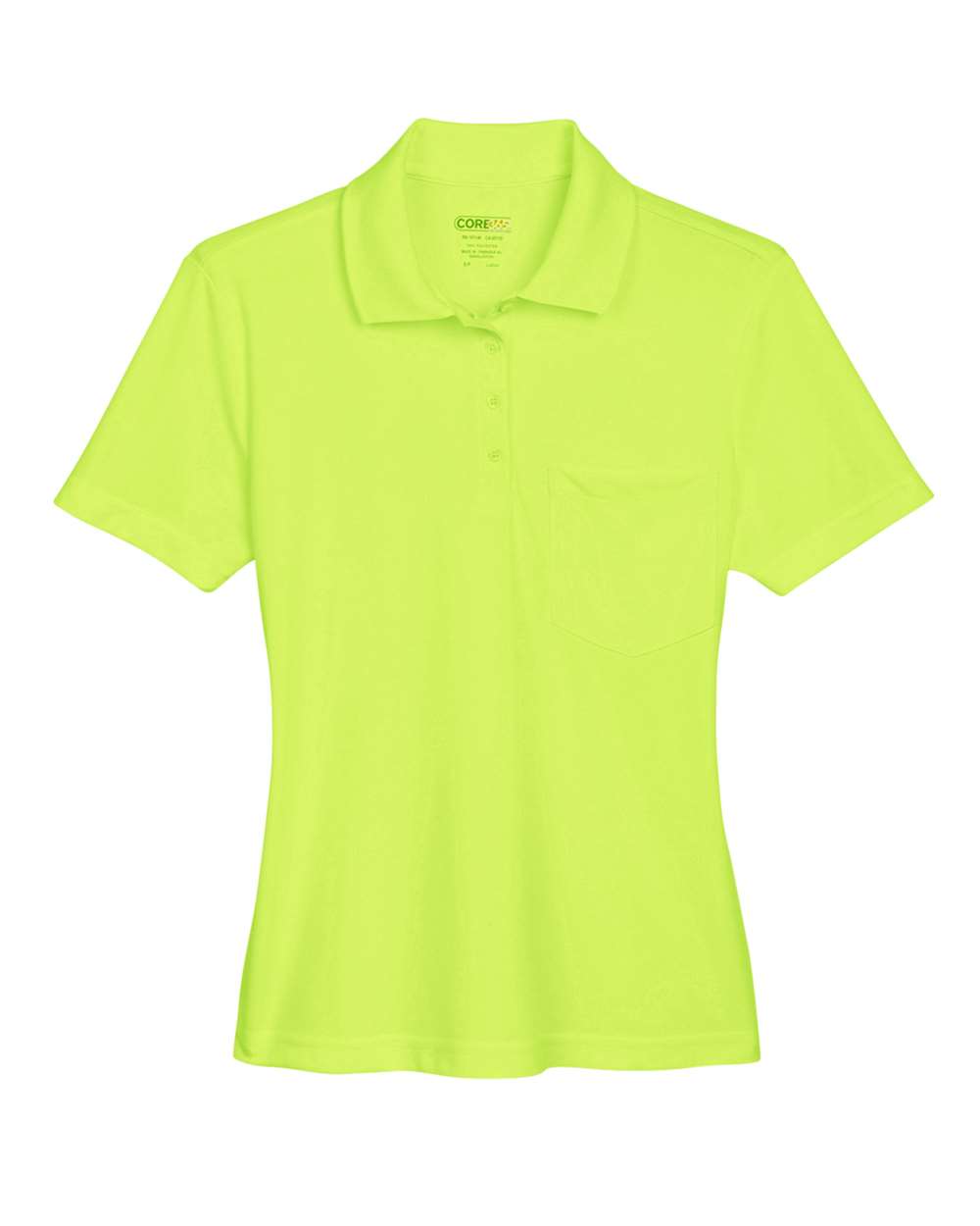 Core365 Women's Origin Performance Piqué Polo with Pocket - 78181P Safety Yellow