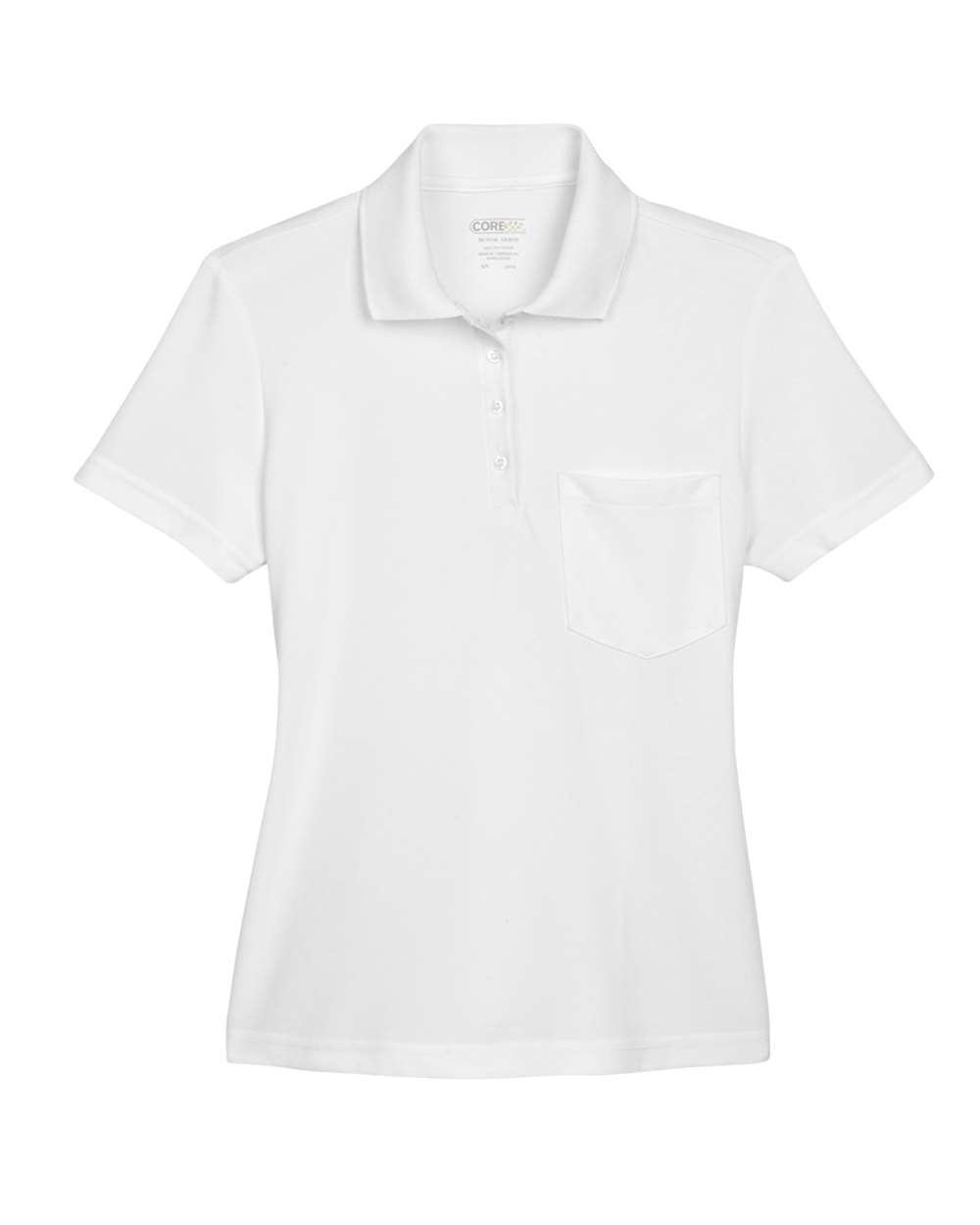 Core365 Women's Origin Performance Piqué Polo with Pocket - 78181P White