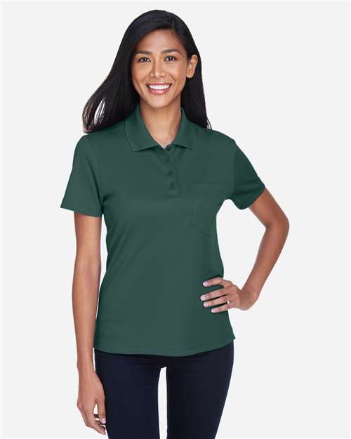 Core365 Women's Origin Performance Piqué Polo with Pocket - 78181P Forest