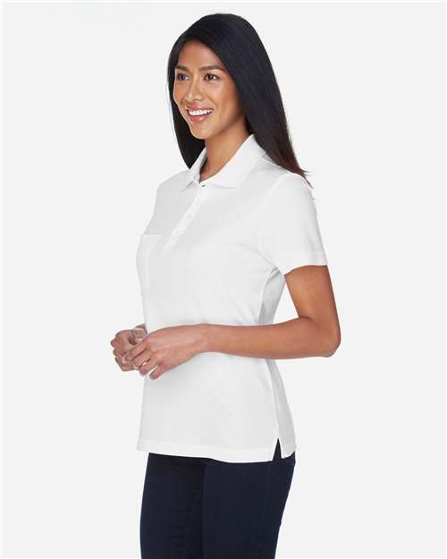 Core365 Women's Origin Performance Piqué Polo with Pocket - 78181P White