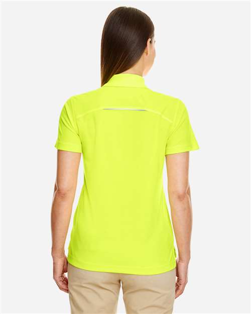 Core365 Women's Radiant Performance Piqué Polo with Reflective Piping - 78181R Safety Yellow