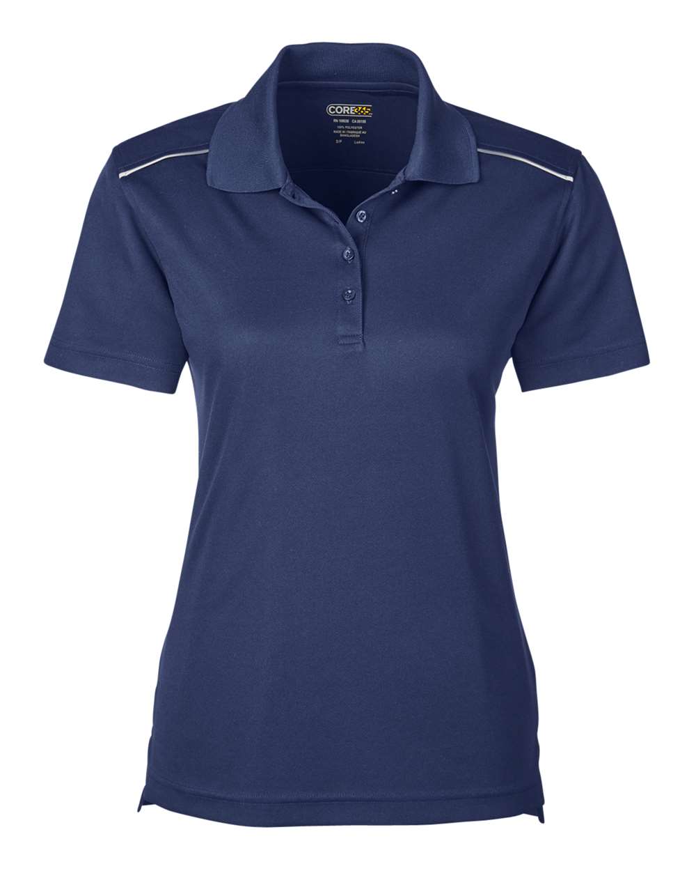 Core365 Women's Radiant Performance Piqué Polo with Reflective Piping - 78181R Classic Navy