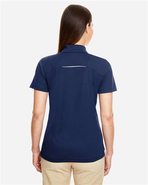 Core365 Women's Radiant Performance Piqué Polo with Reflective Piping - 78181R Classic Navy