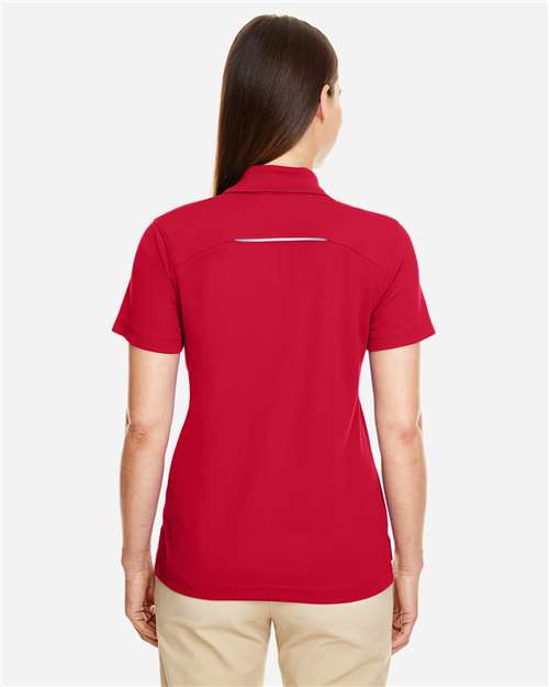 Core365 Women's Radiant Performance Piqué Polo with Reflective Piping - 78181R Classic Red