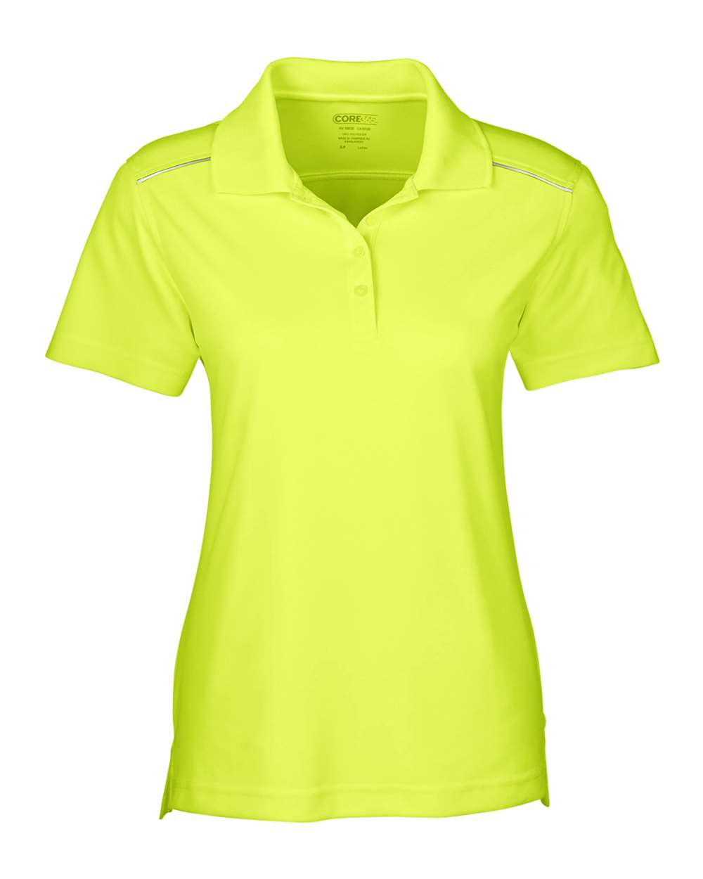 Core365 Women's Radiant Performance Piqué Polo with Reflective Piping - 78181R Safety Yellow