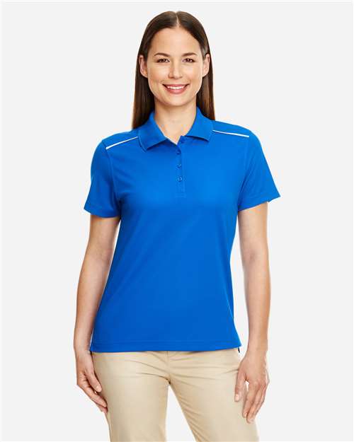 Core365 Women's Radiant Performance Piqué Polo with Reflective Piping - 78181R True Royal