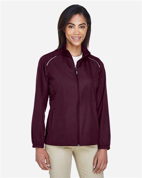 Core365 Women's Techno Lite Motivate Unlined Lightweight Jacket - 78183 Burgundy