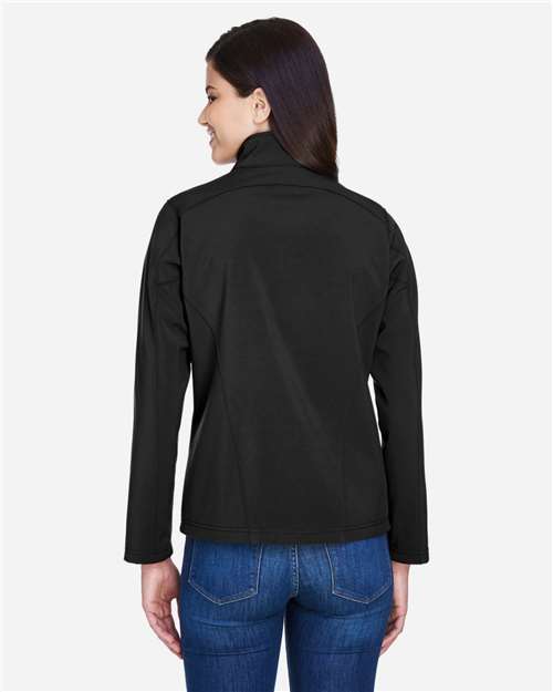 Core365 Women's Cruise Two-Layer Fleece Bonded Soft Shell Jacket - 78184 Black