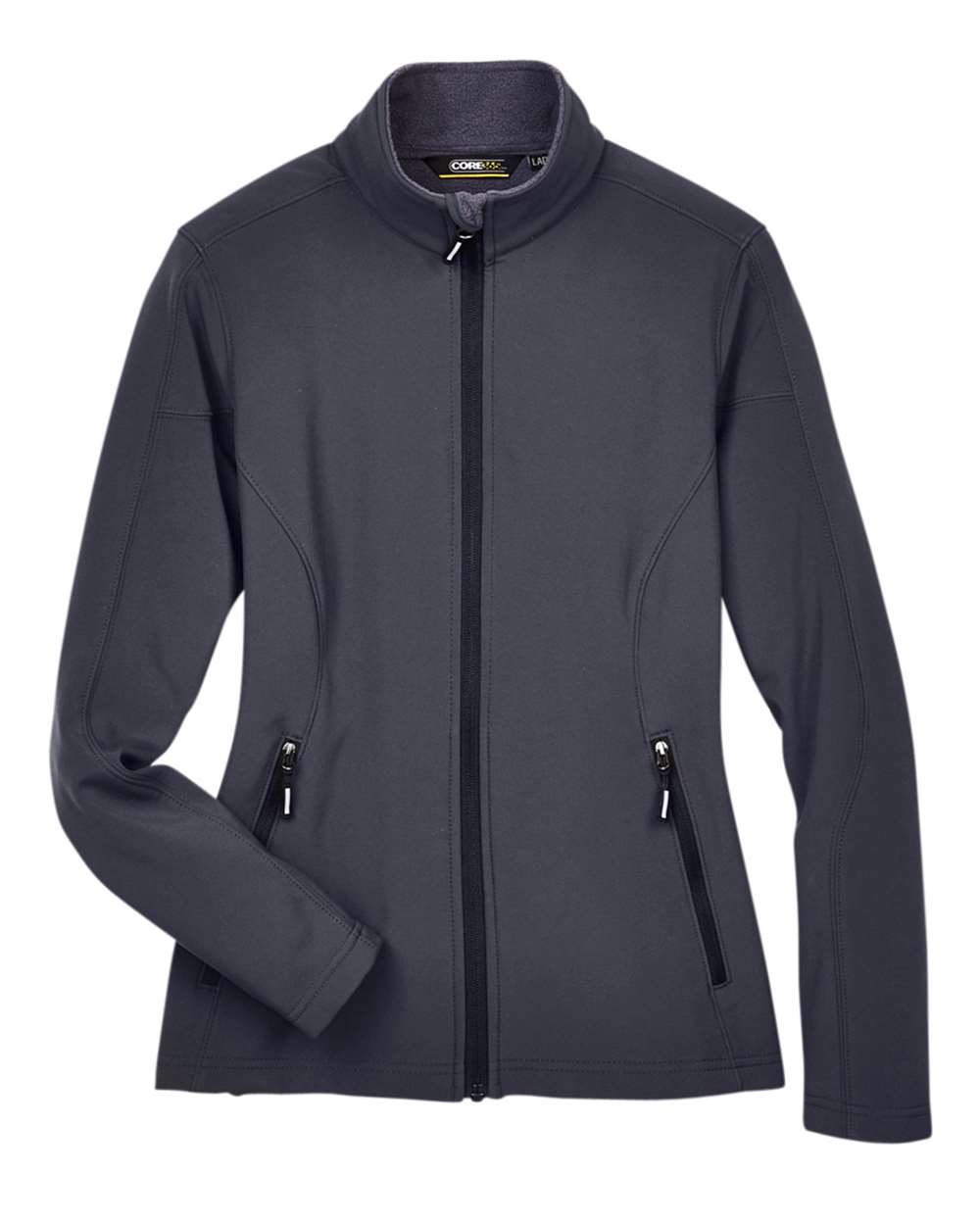 Core365 Women's Cruise Two-Layer Fleece Bonded Soft Shell Jacket - 78184 Carbon