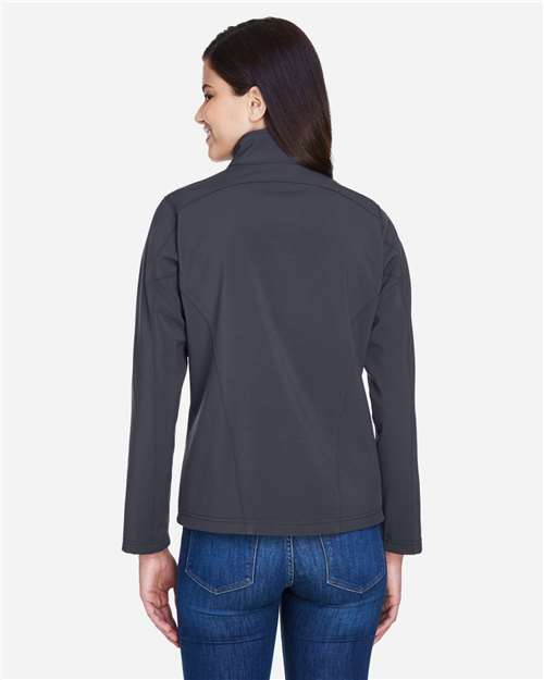 Core365 Women's Cruise Two-Layer Fleece Bonded Soft Shell Jacket - 78184 Carbon