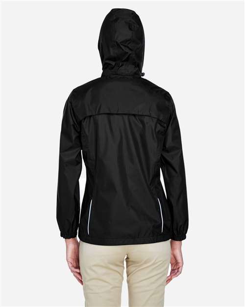 Core365 Women's Climate Seam-Sealed Lightweight Variegated Ripstop Jacket - 78185 Black