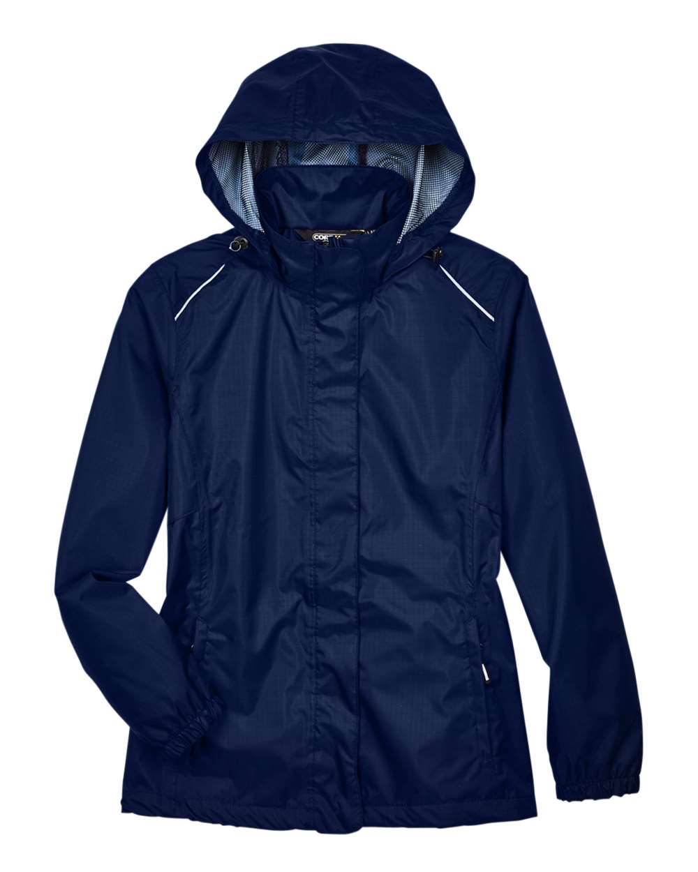 Core365 Women's Climate Seam-Sealed Lightweight Variegated Ripstop Jacket - 78185 Classic Navy