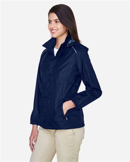 Core365 Women's Climate Seam-Sealed Lightweight Variegated Ripstop Jacket - 78185 Classic Navy