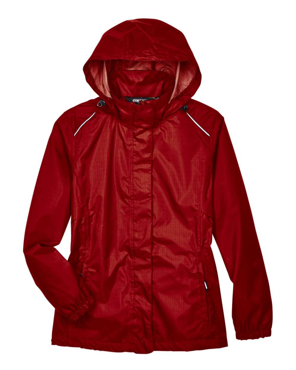 Core365 Women's Climate Seam-Sealed Lightweight Variegated Ripstop Jacket - 78185 Classic Red
