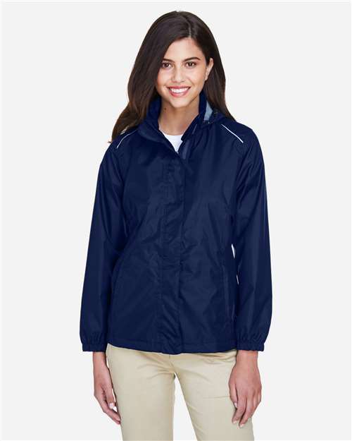 Core365 Women's Climate Seam-Sealed Lightweight Variegated Ripstop Jacket - 78185 Classic Navy