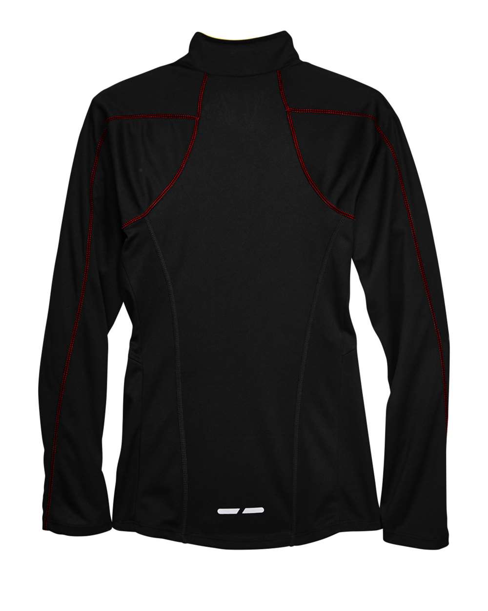 North End Women's Radar Performance Quarter-Zip Pullover - 78187 Black- Classic Red