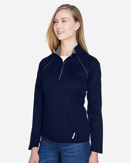 North End Women's Radar Performance Quarter-Zip Pullover - 78187 Classic Navy