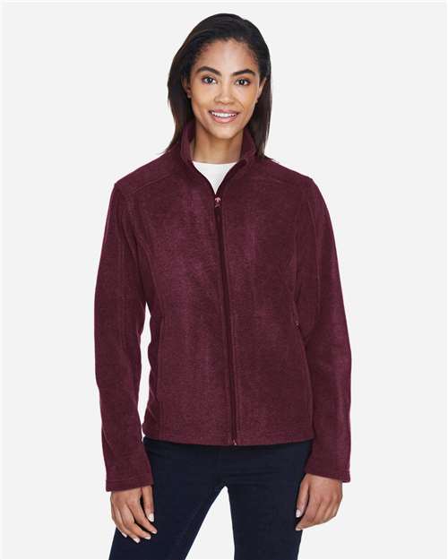 Core365 Women's Journey Fleece Jacket - 78190 Burgundy