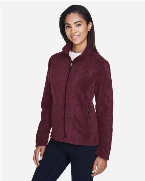 Core365 Women's Journey Fleece Jacket - 78190 Burgundy
